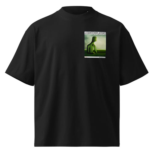 Camiseta Oversize · Negro · delante — Olive, Contemplator #002