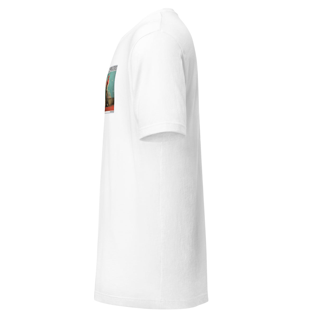 Camiseta Esencial · Blanco · lateral izquierdo — Aka Oni, Contemplator #021