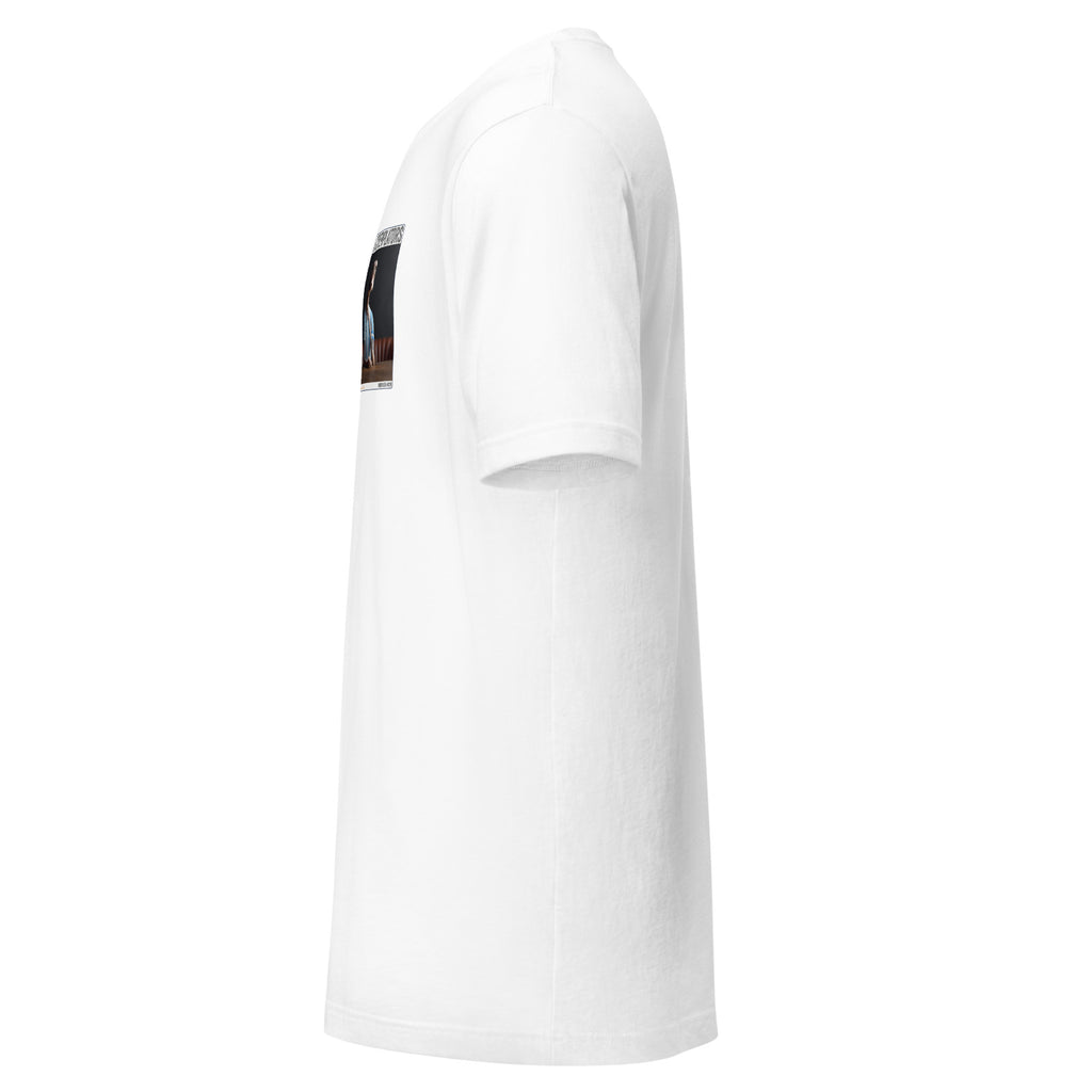 Camiseta Esencial · Blanco · lateral izquierdo — Barrilete, Contemplator #028