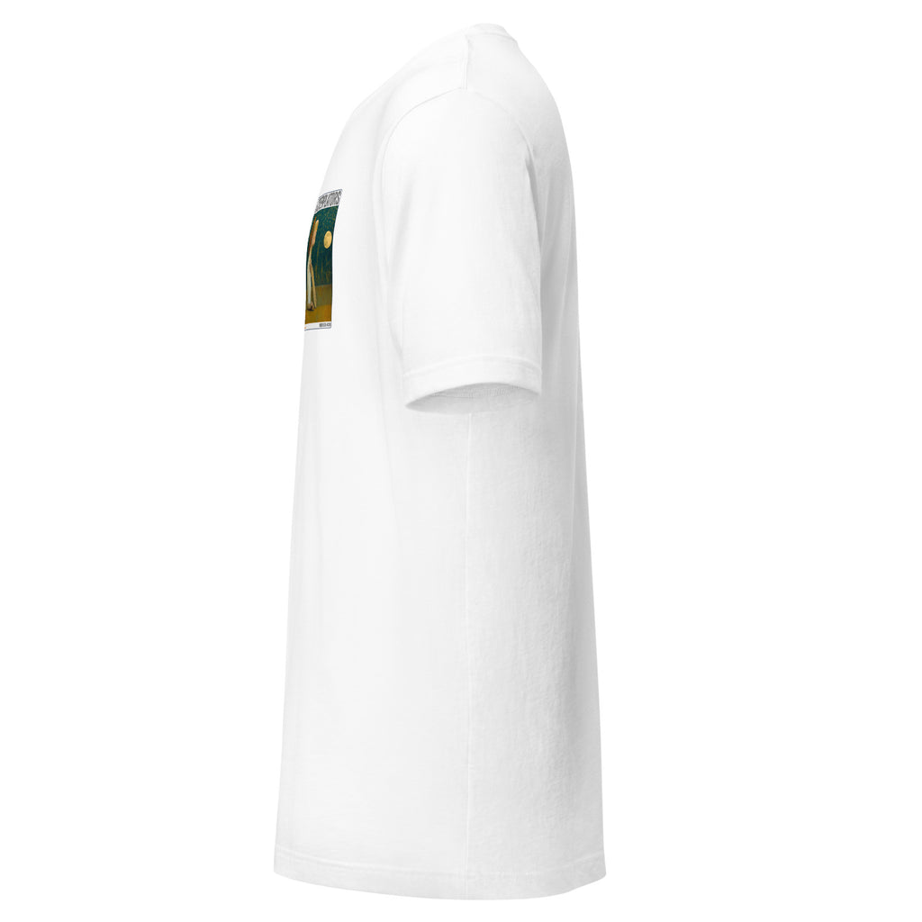 Camiseta Esencial · Blanco · lateral izquierdo — Ember, Contemplator #030