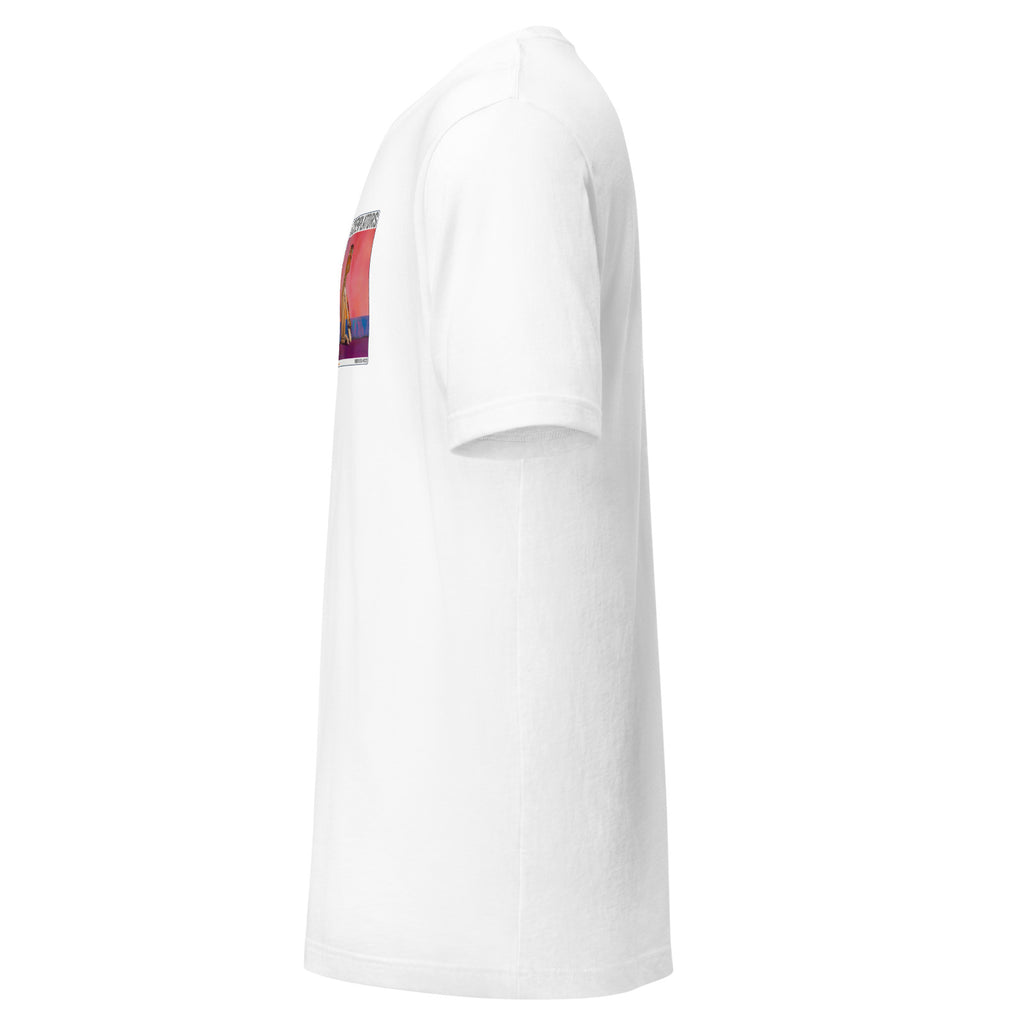 Camiseta Esencial · Blanco · lateral izquierdo — Avena, Contemplator #032