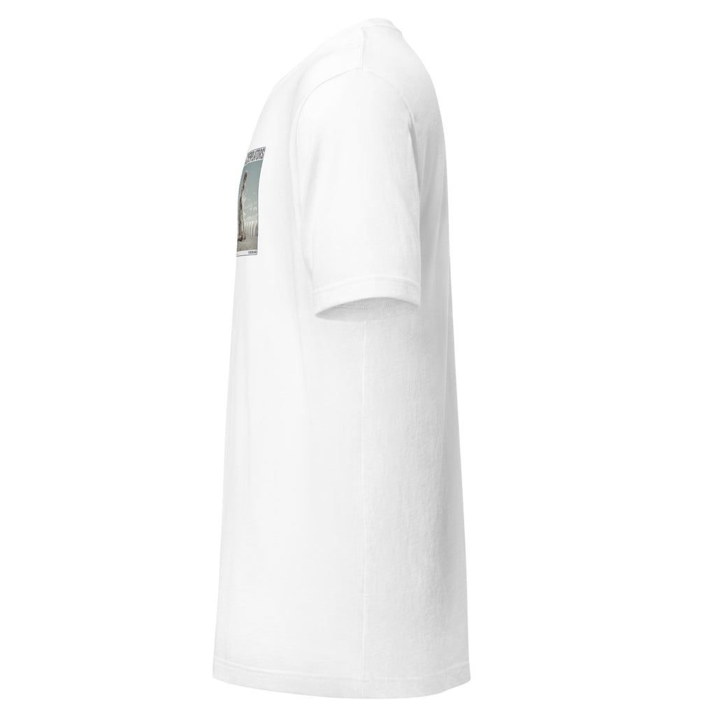 Camiseta Esencial · Blanco · lateral izquierdo — Imperial, Contemplator #041