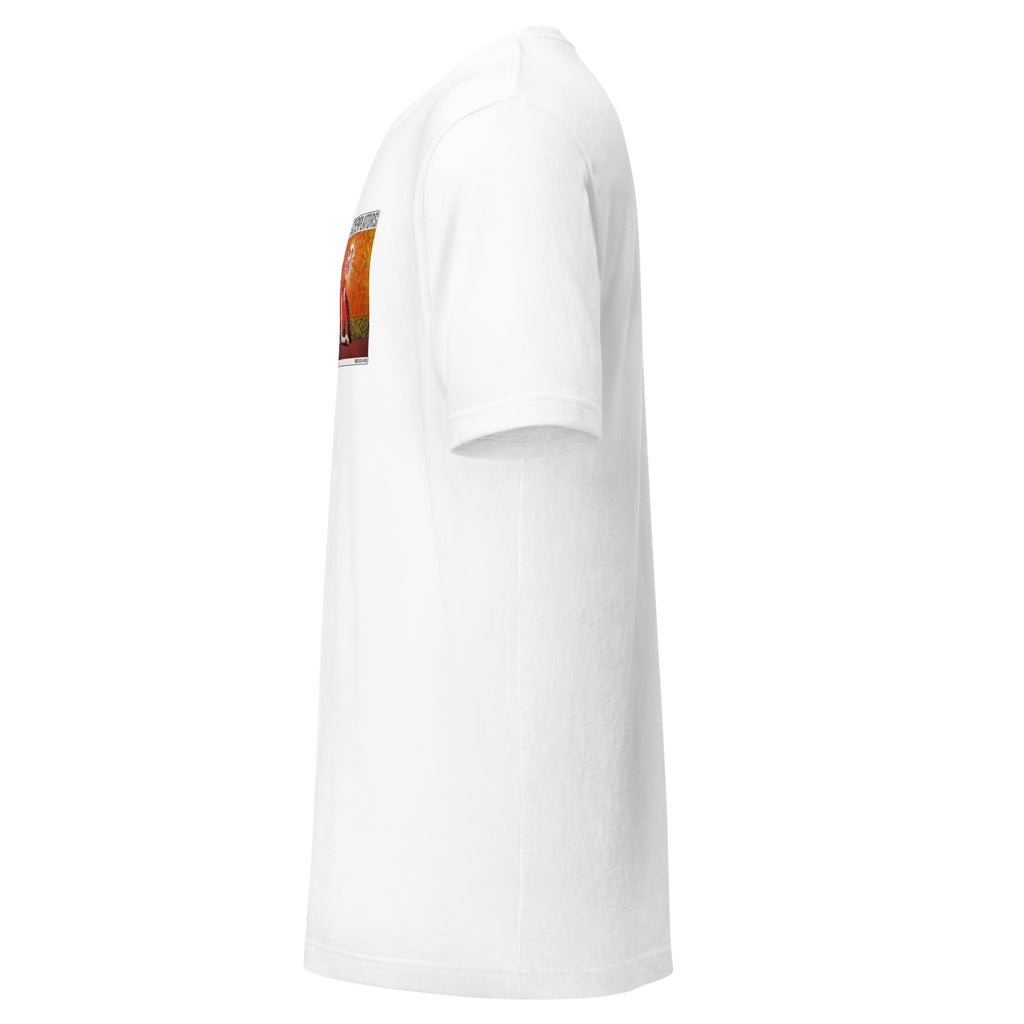 Camiseta Esencial · Blanco · lateral izquierdo — Lumix, Contemplator #046