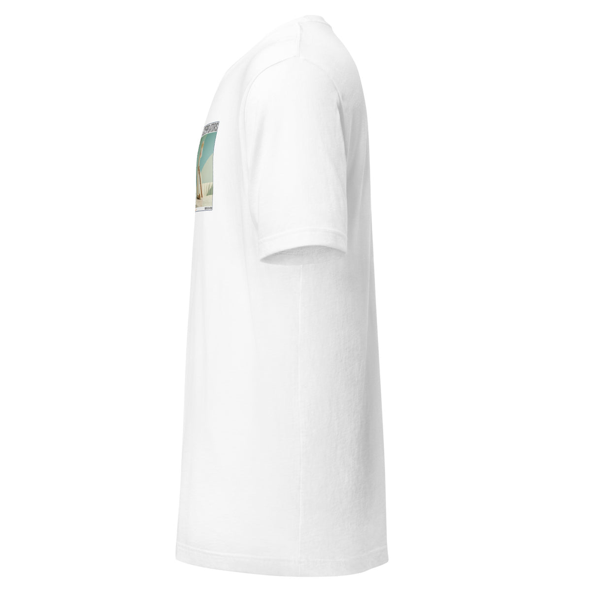 Camiseta Esencial · Blanco · lateral izquierdo — Timber, Contemplator #050