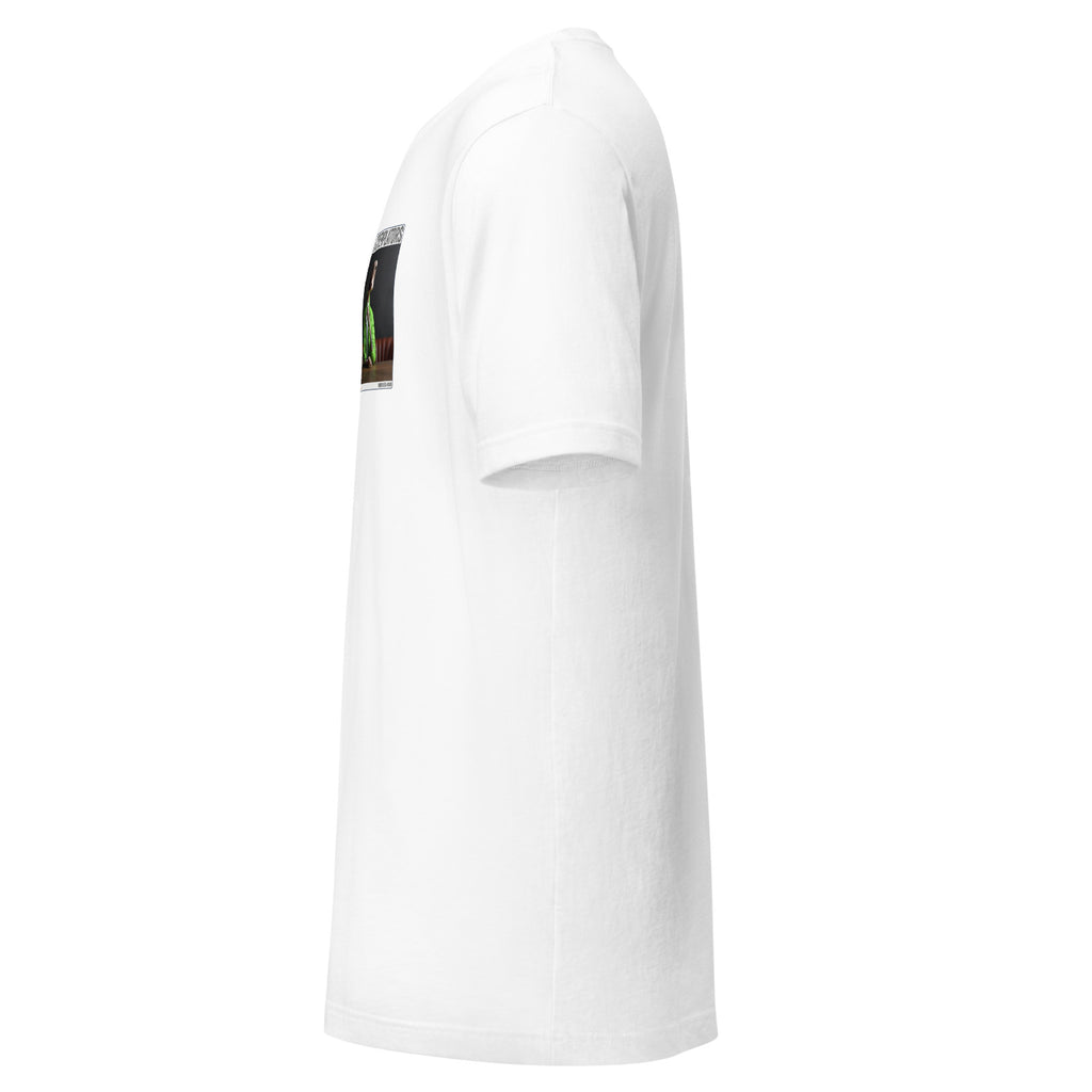 Camiseta Esencial · Blanco · lateral izquierdo — Jin, Contemplator #060