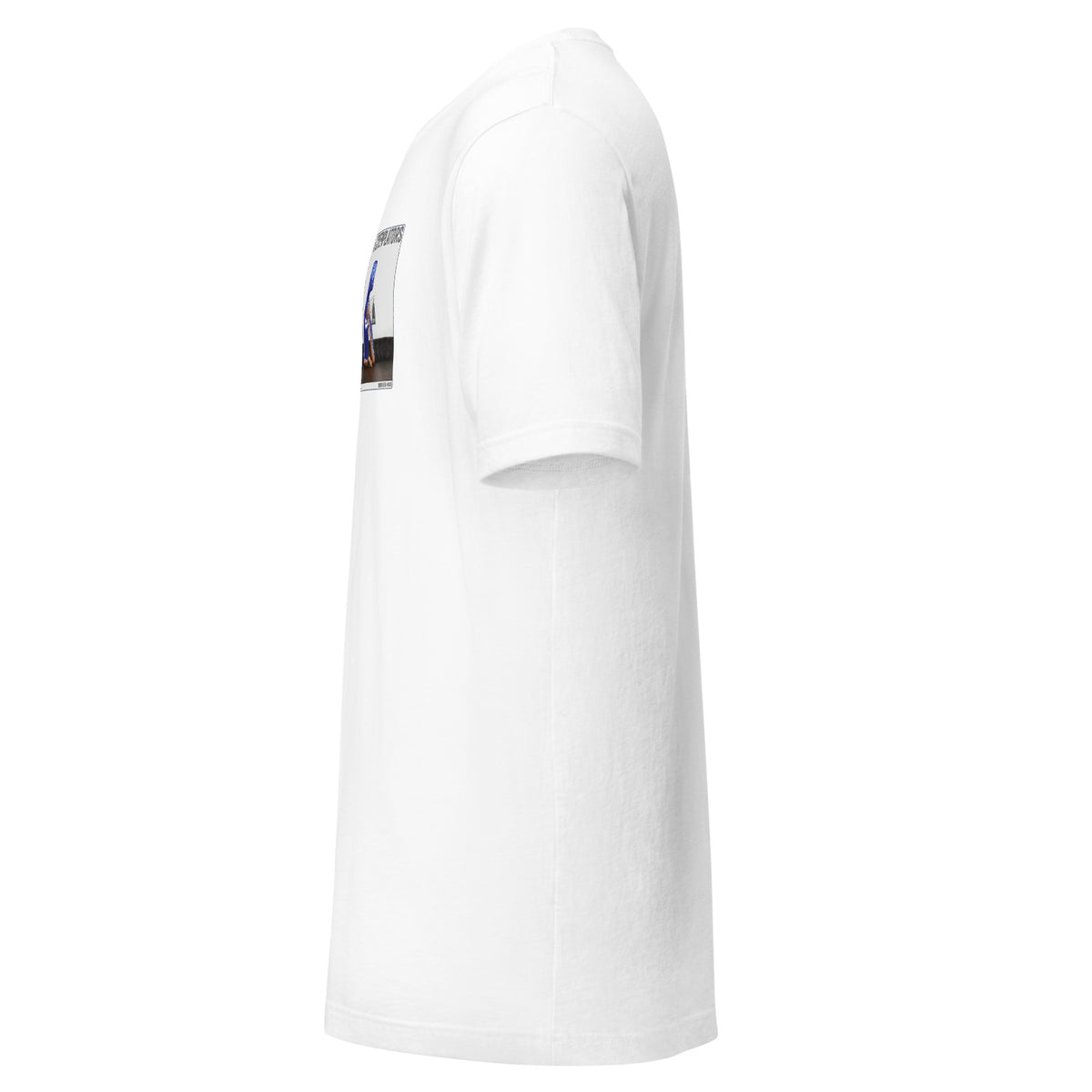 Camiseta Esencial · Blanco · lateral izquierdo — Piotr, Contemplator #065