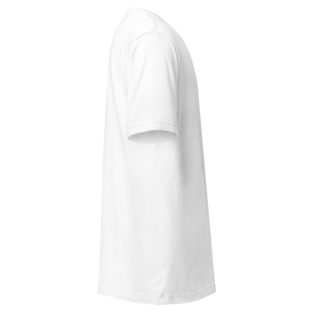Camiseta Esencial · Blanco · lateral derecho — Lienzo Dorado, Contemplator #073